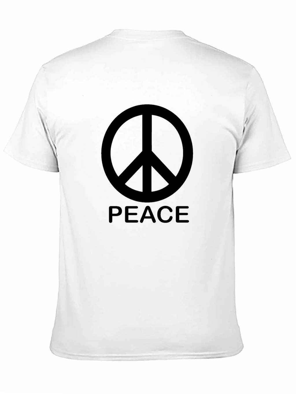 Peace Symbol Graphic T-Shirt - Casual Black Tee