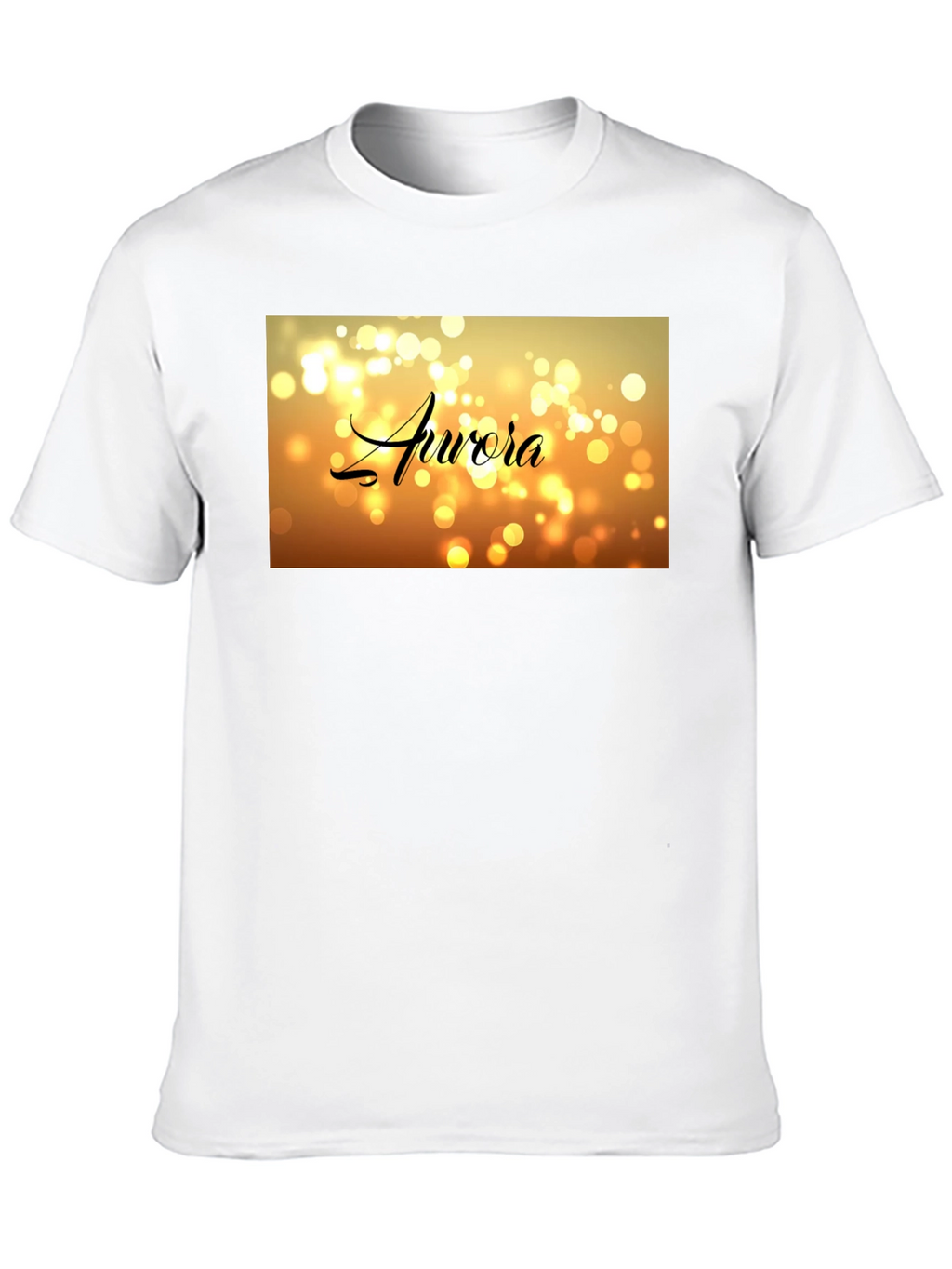 Aurora Bokeh Graphic Black T-Shirt