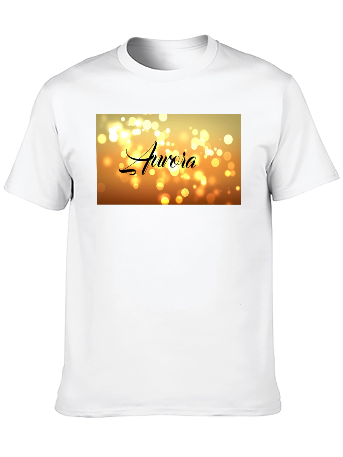 Aurora Bokeh Graphic Black T-Shirt
