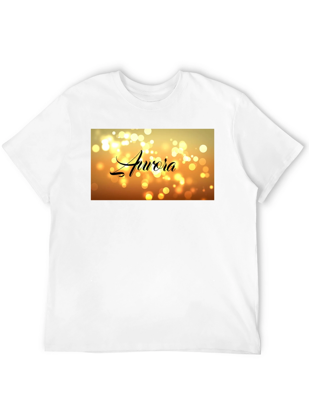 Aurora Bokeh Graphic Black T-Shirt