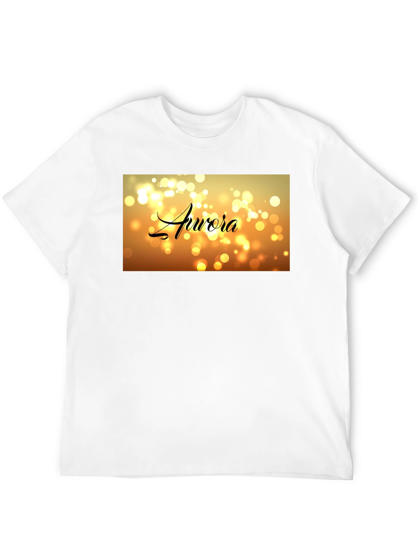 Aurora Bokeh Graphic Black T-Shirt