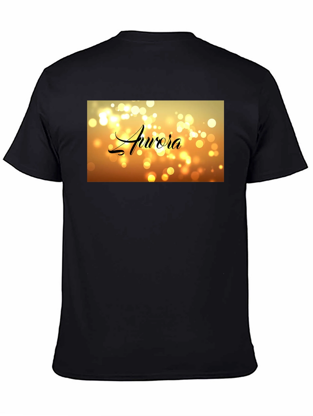 Aurora Bokeh Graphic Black T-Shirt