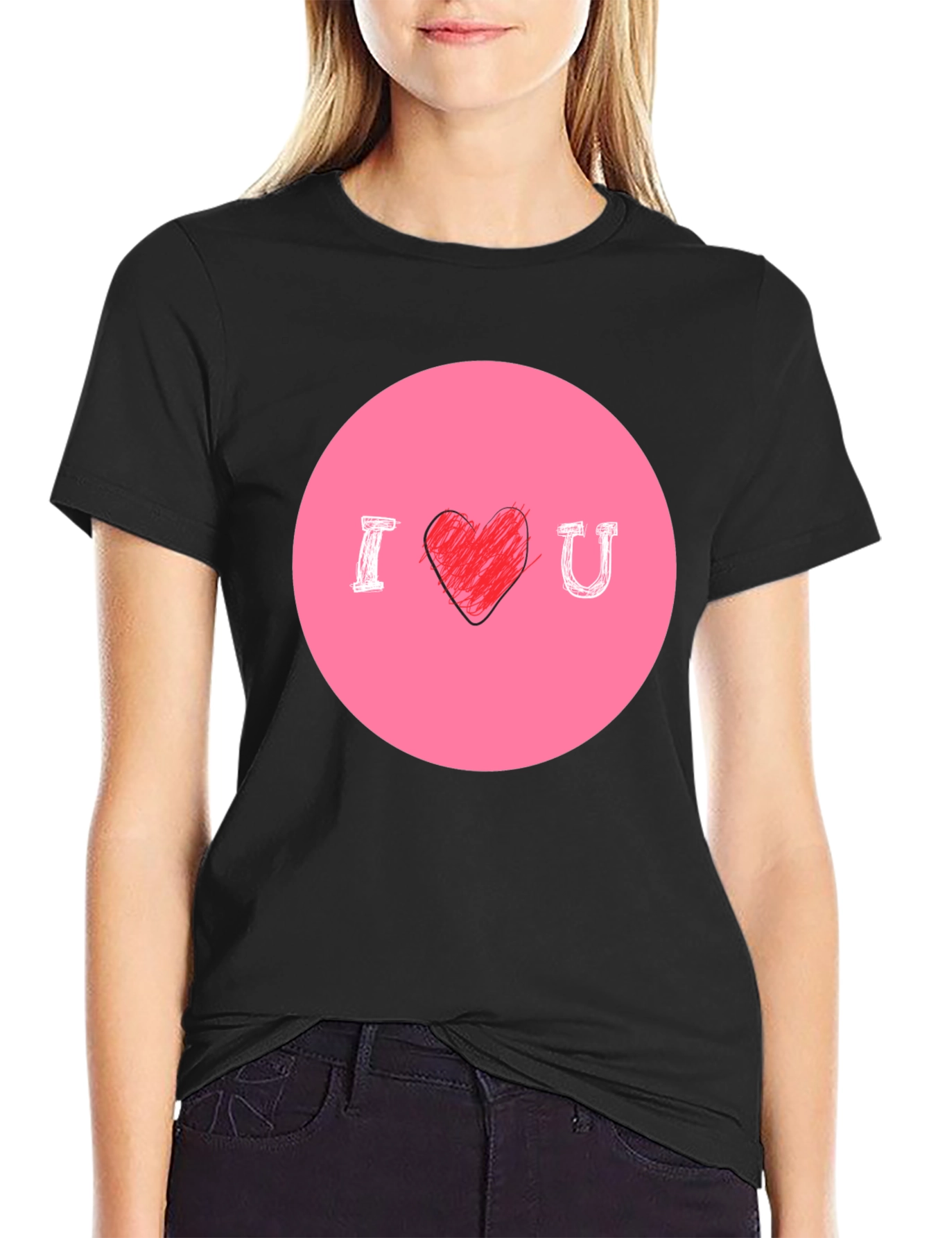 I Heart U Graphic Tee - Mens Black T-Shirt