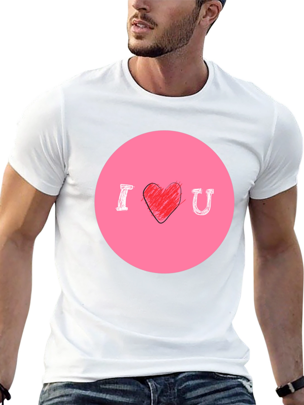 I Heart U Graphic Tee - Mens Black T-Shirt