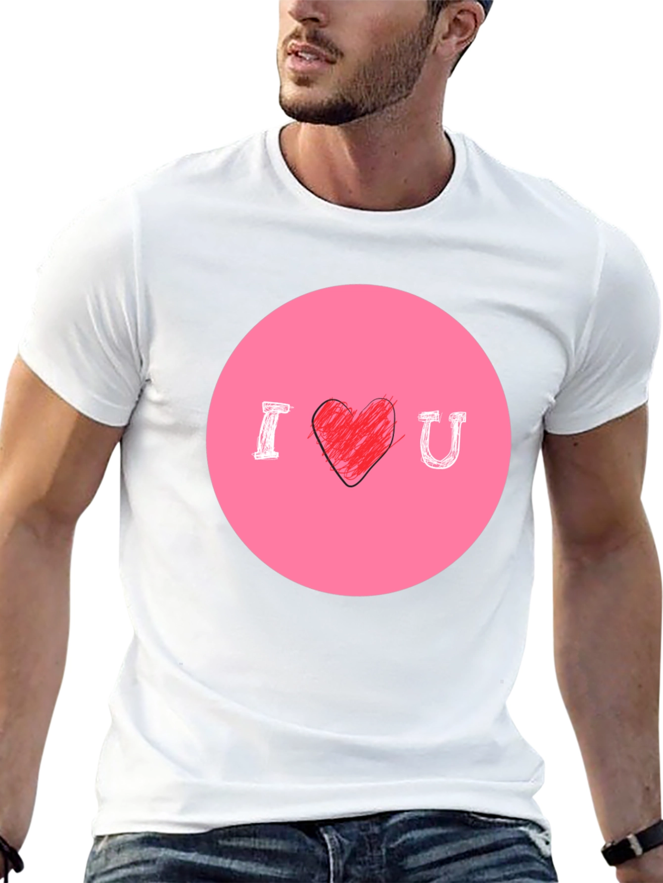 I Heart U Graphic Tee - Mens Black T-Shirt