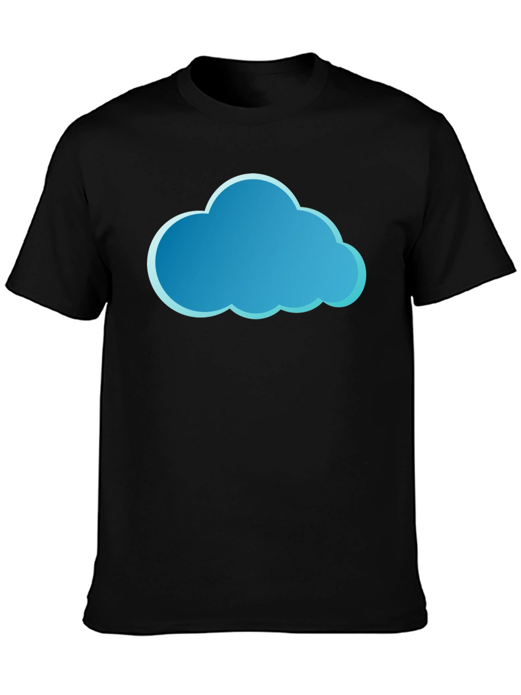 Cloud Graphic Tee - Stylish Black Cotton T-Shirt