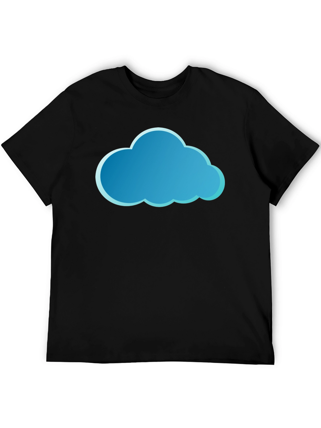 Cloud Graphic Tee - Stylish Black Cotton T-Shirt