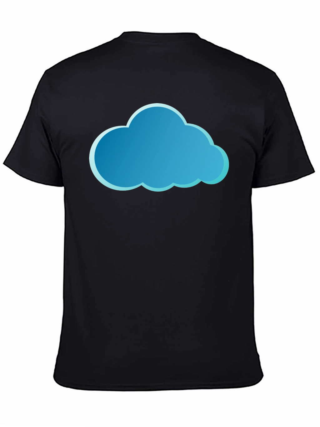 Cloud Graphic Tee - Stylish Black Cotton T-Shirt