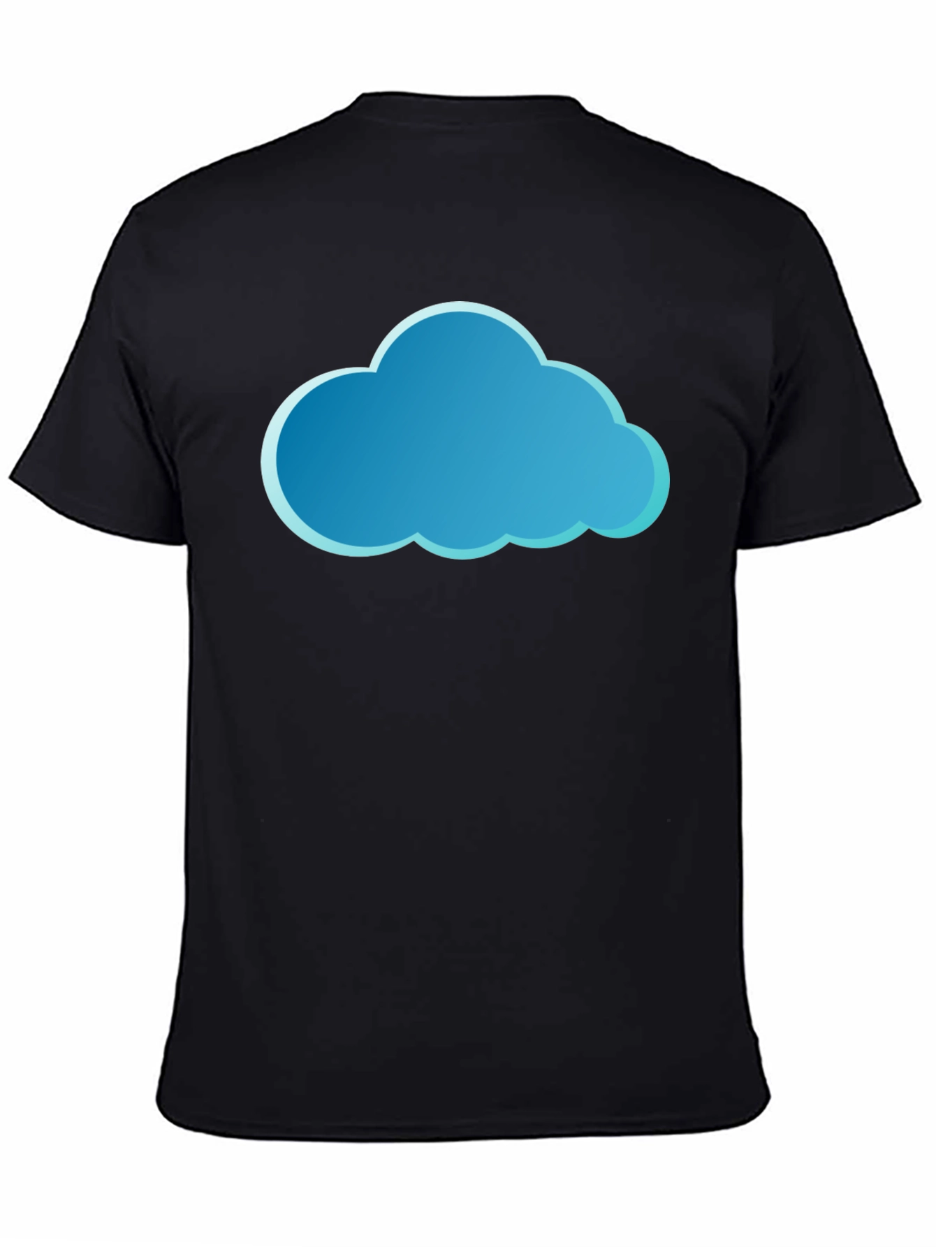Cloud Graphic Tee - Stylish Black Cotton T-Shirt