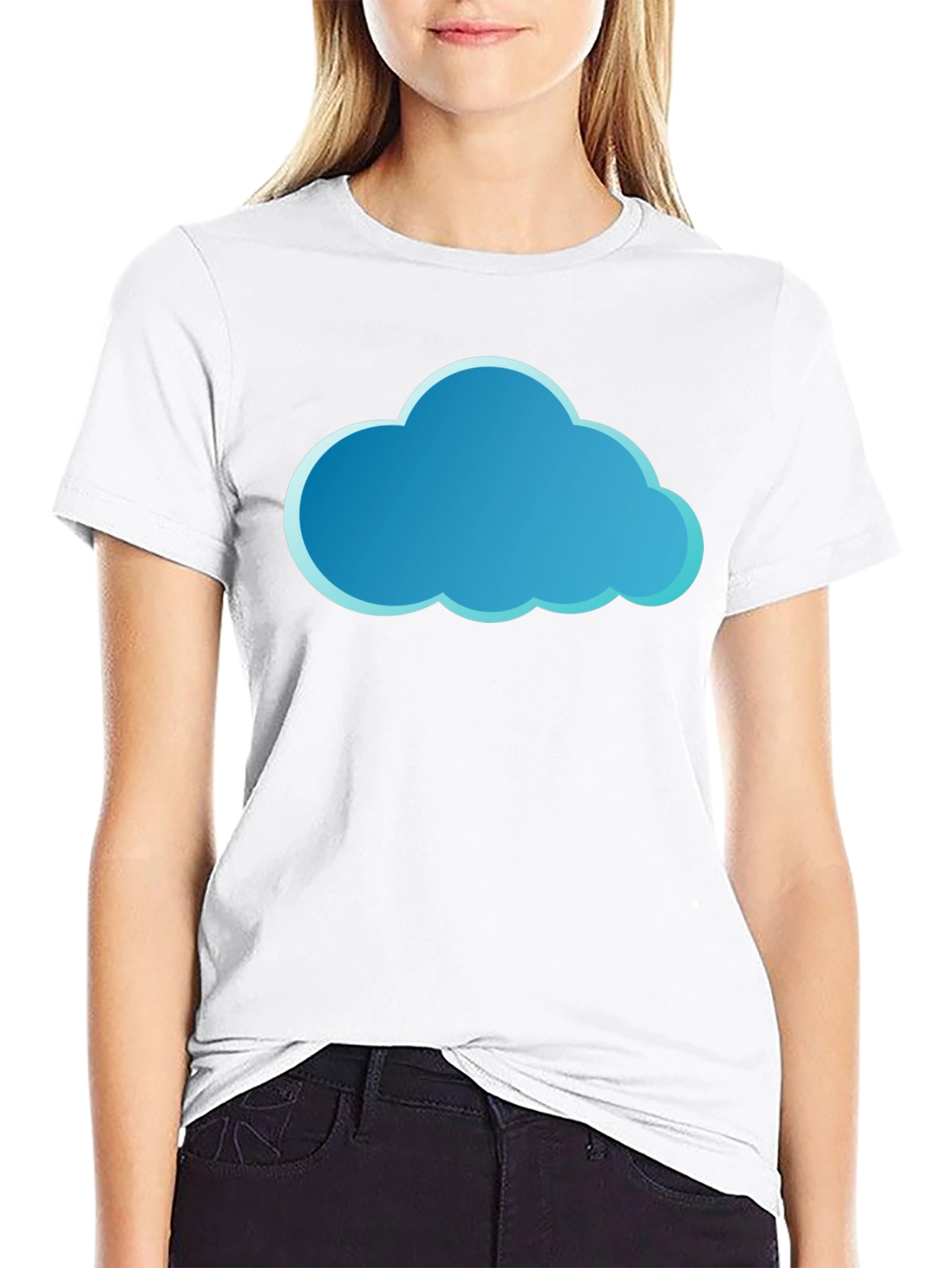 Cloud Graphic Tee - Stylish Black Cotton T-Shirt