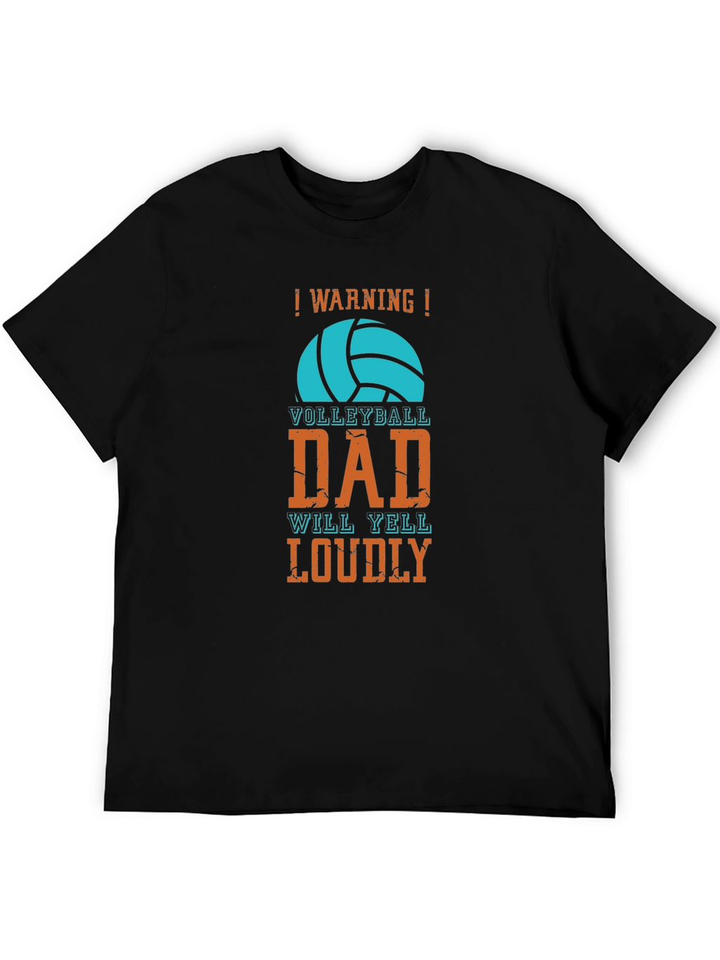 Volleyball Dad T-Shirt - Warning Will Yell Loudly