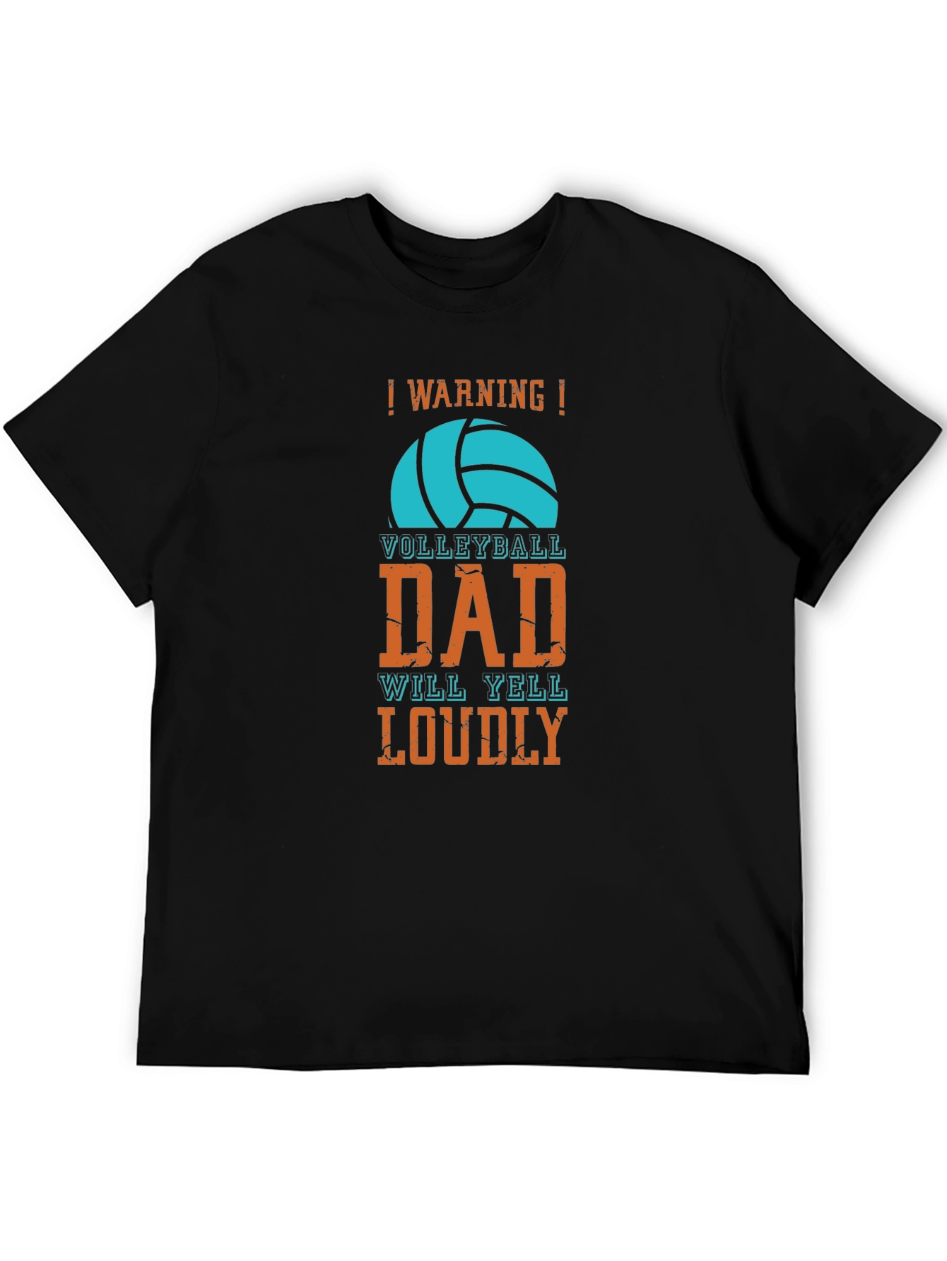 Volleyball Dad T-Shirt - Warning Will Yell Loudly