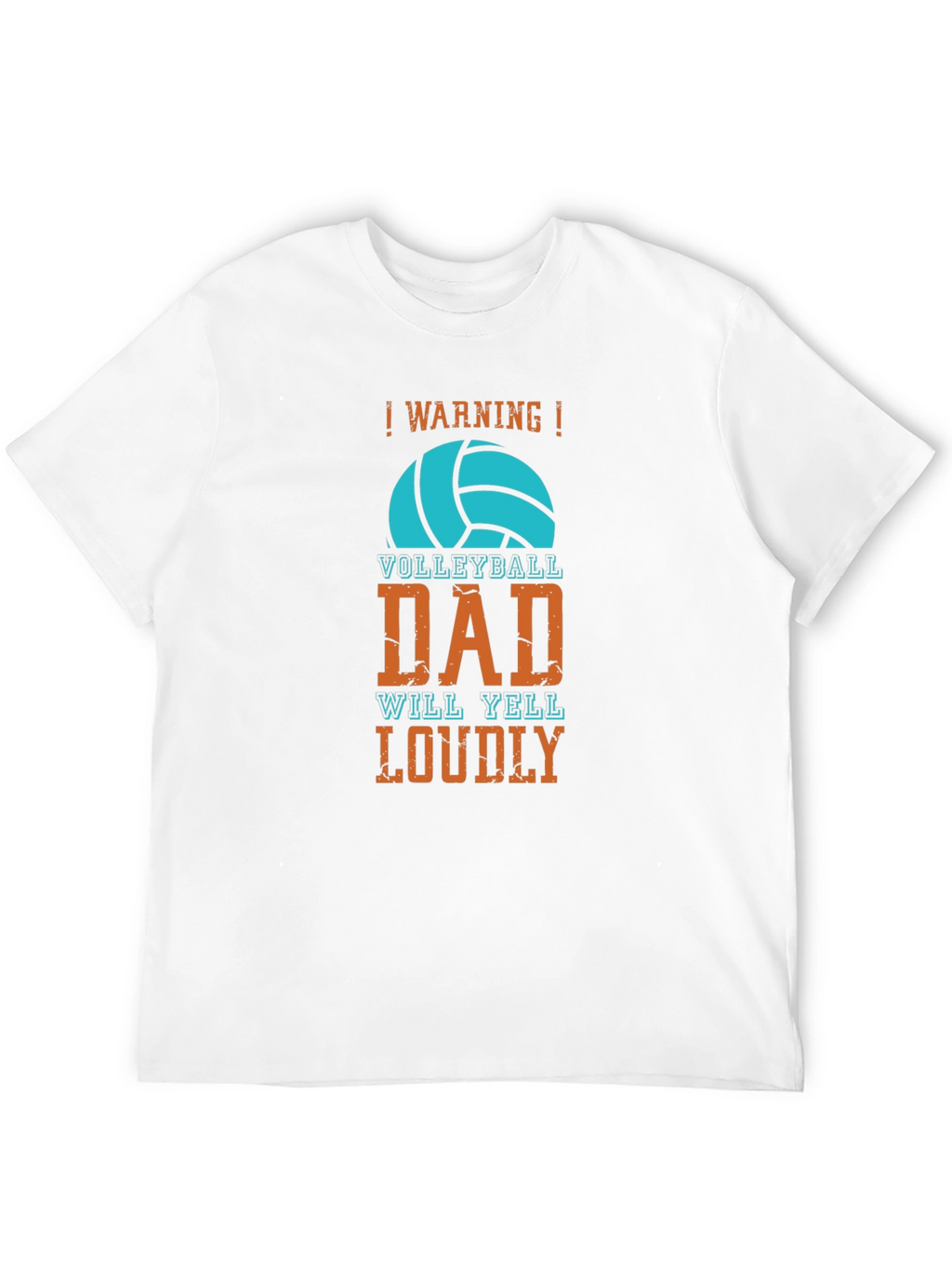 Volleyball Dad T-Shirt - Warning Will Yell Loudly