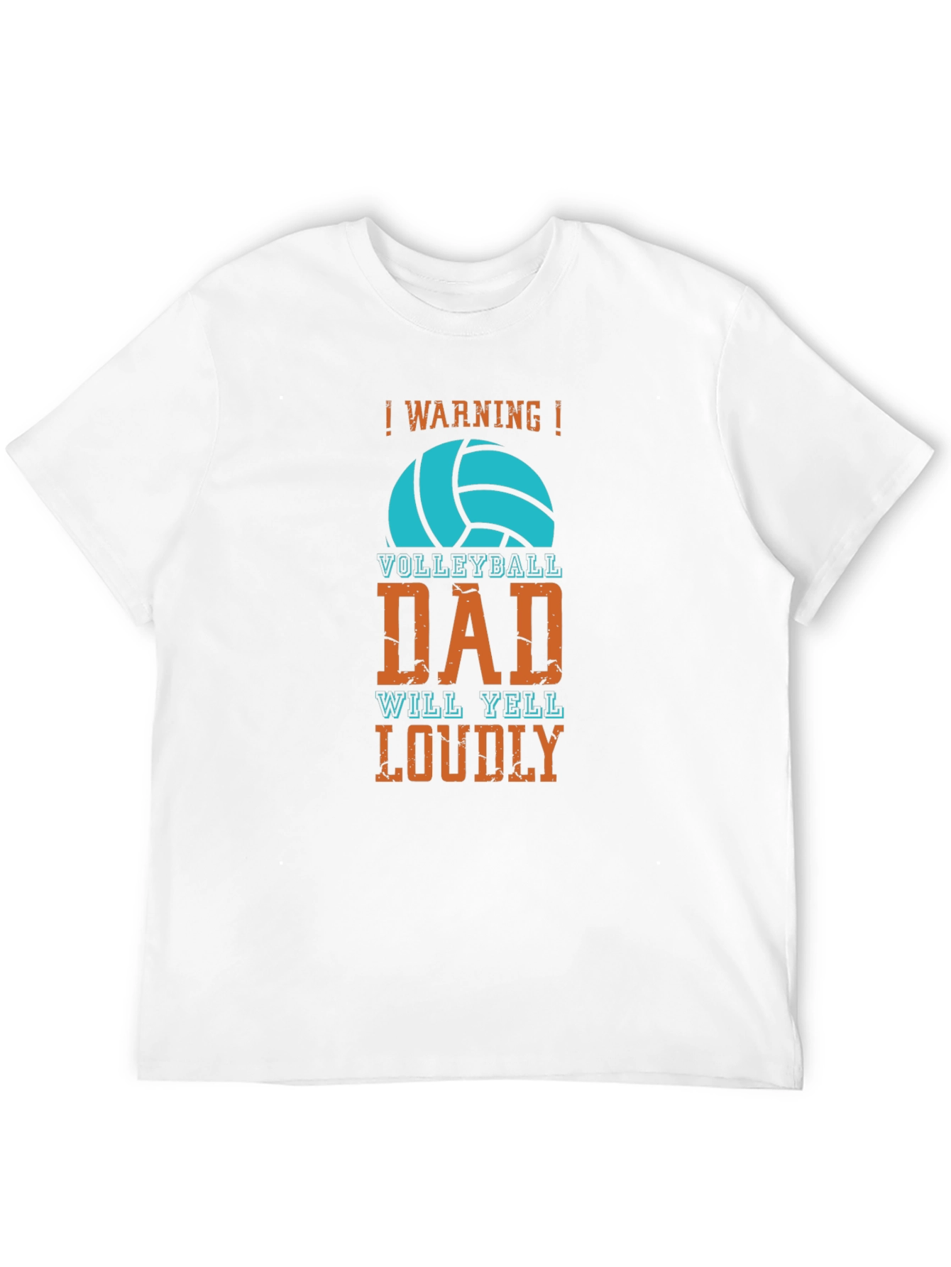 Volleyball Dad T-Shirt - Warning Will Yell Loudly