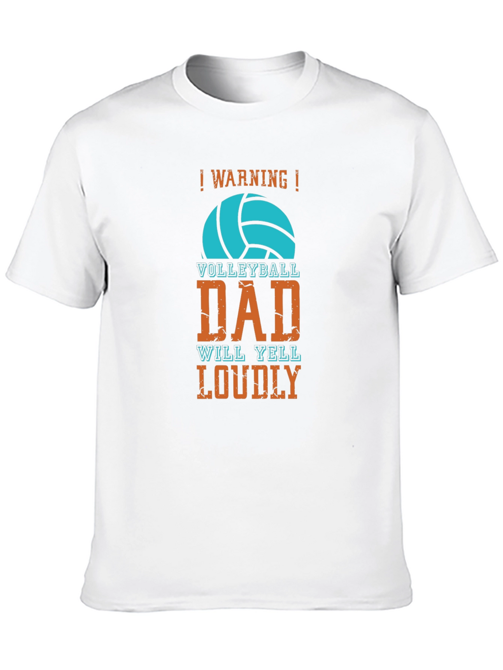Volleyball Dad T-Shirt - Warning Will Yell Loudly