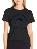 Kiss My Bass Fishing T-Shirt - Black