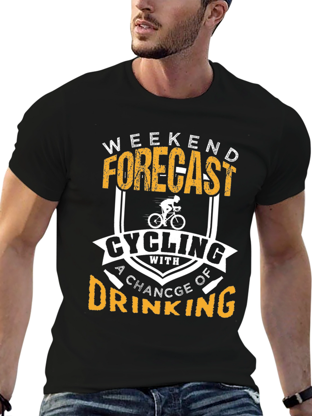 Cycling & Drinking Weekend Forecast Tee