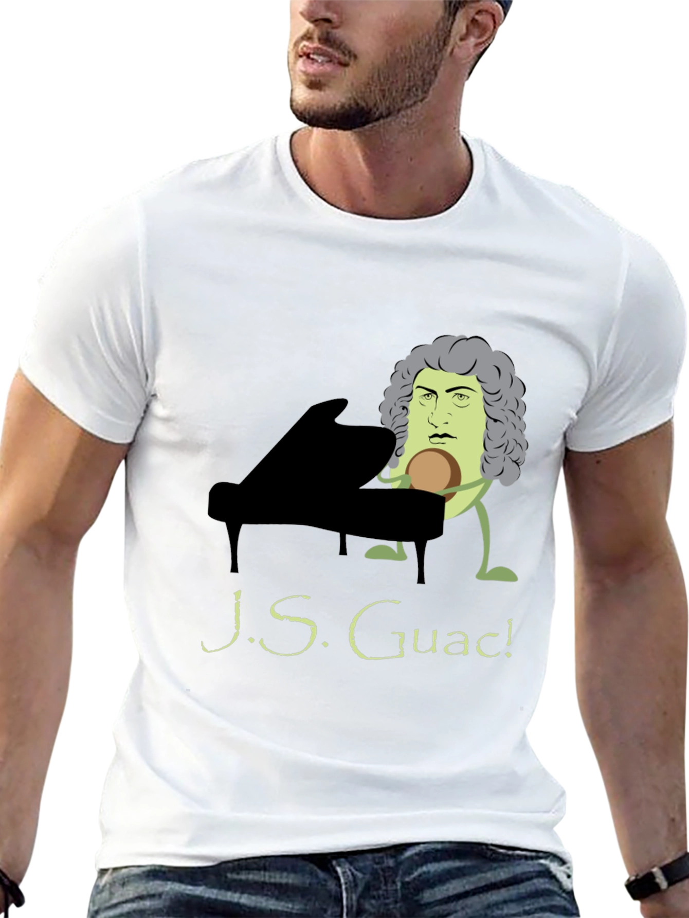 J.S. Guac! Funny Music T-Shirt - Black