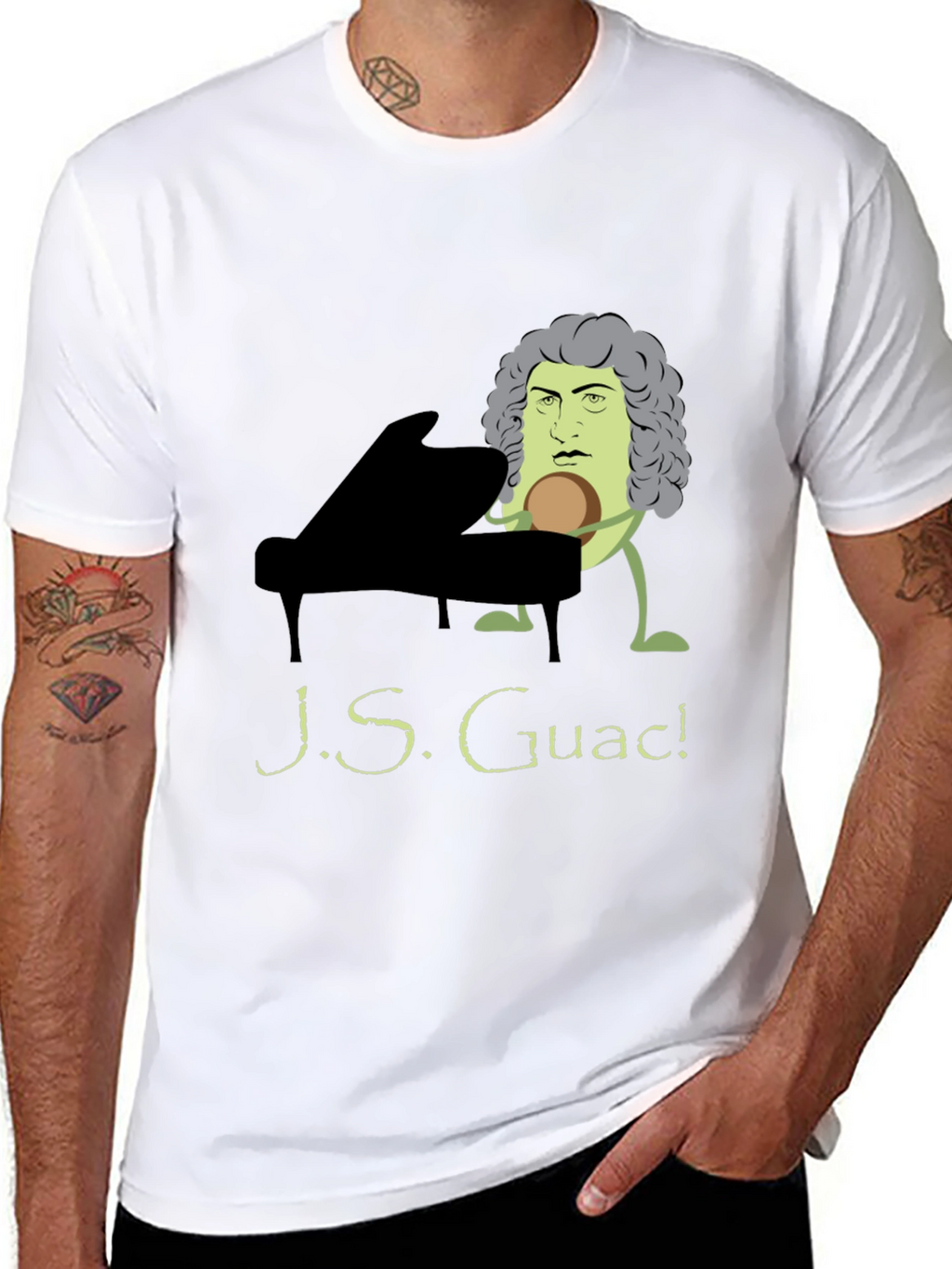 J.S. Guac! Funny Music T-Shirt - Black