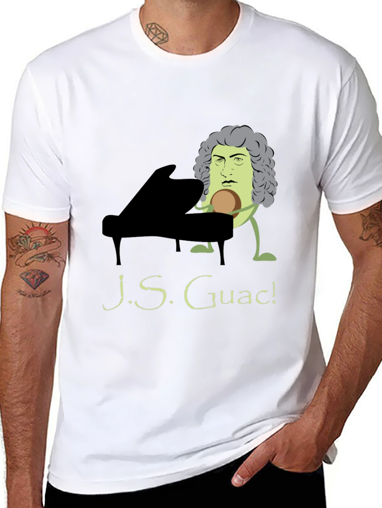 J.S. Guac! Funny Music T-Shirt - Black