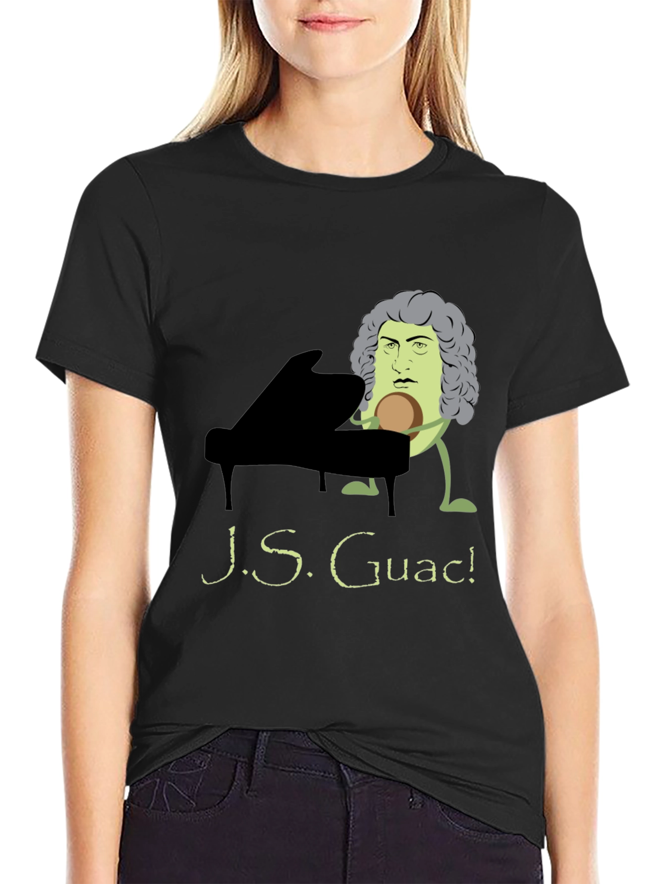 J.S. Guac! Funny Music T-Shirt - Black