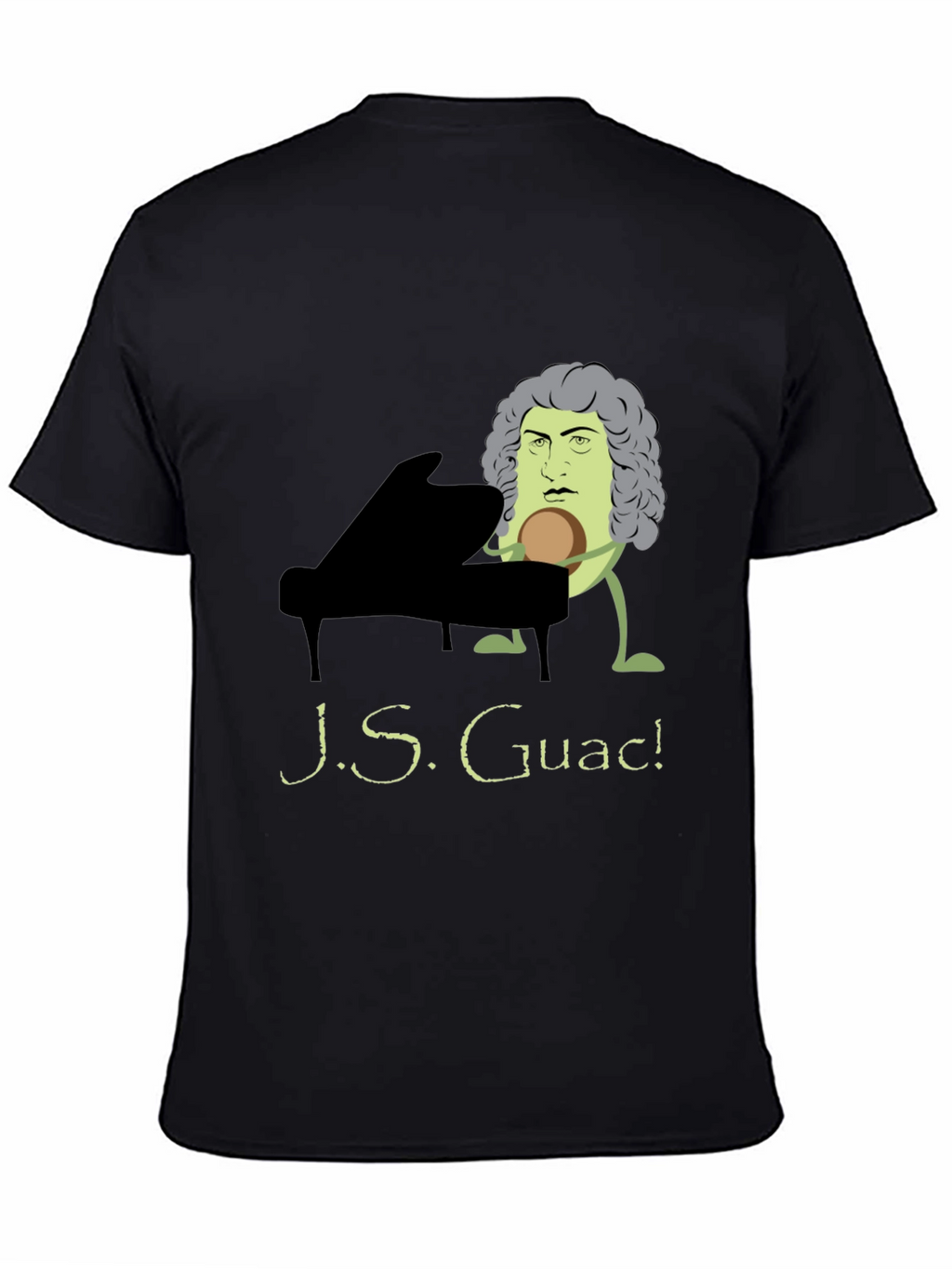 J.S. Guac! Funny Music T-Shirt - Black