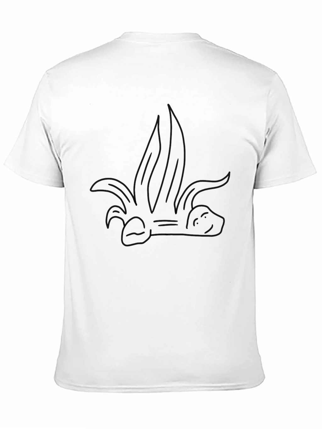 Black T-Shirt with Cartoon Banana Dragon Design