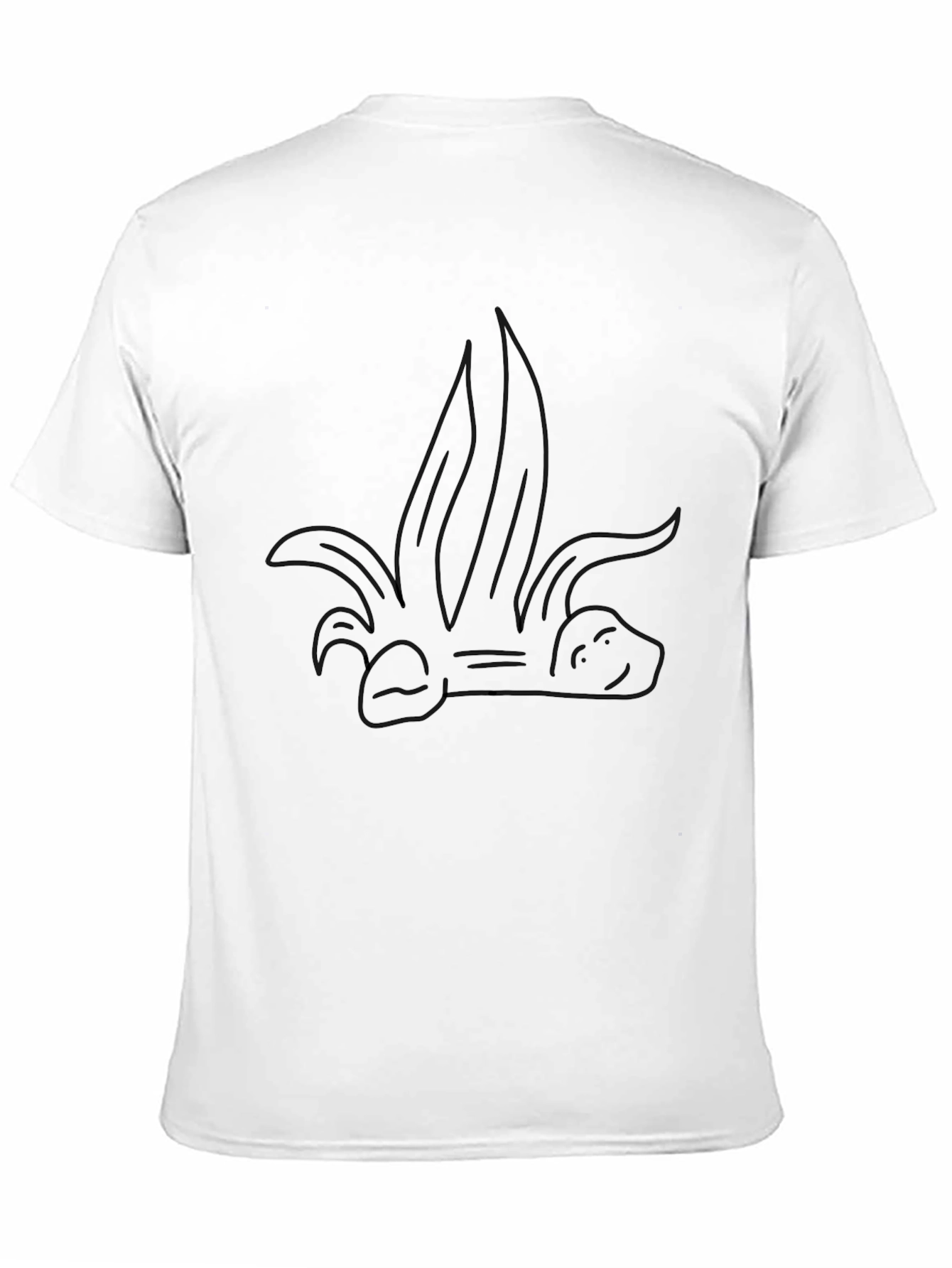 Black T-Shirt with Cartoon Banana Dragon Design