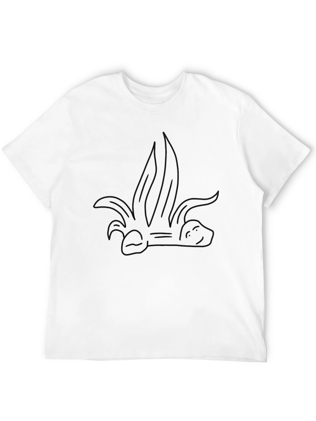 Black T-Shirt with Cartoon Banana Dragon Design