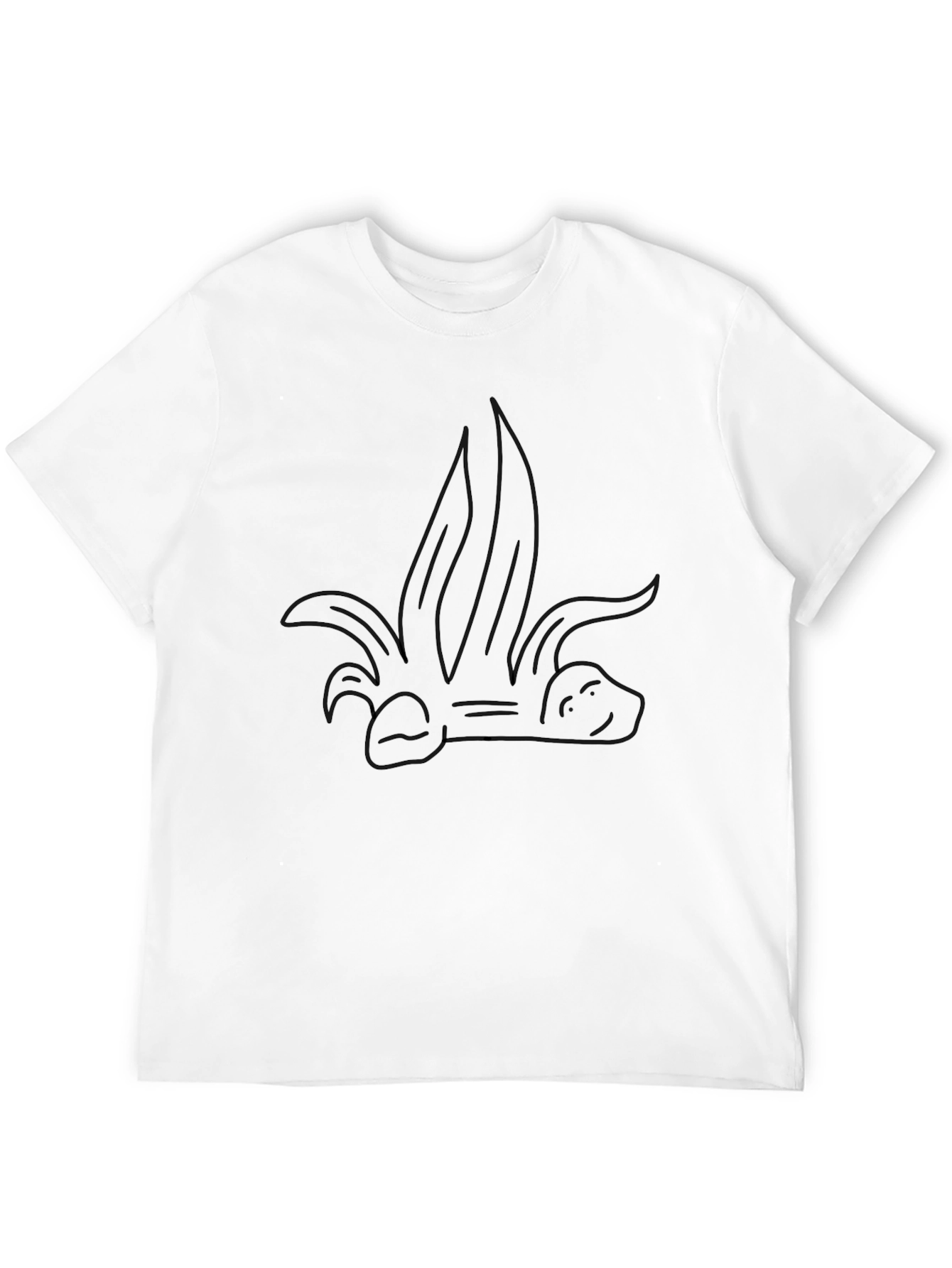 Black T-Shirt with Cartoon Banana Dragon Design
