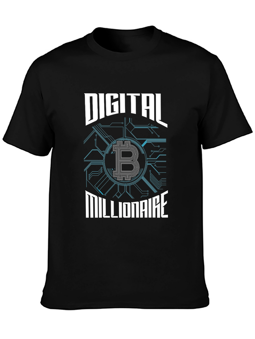 Digital Millionaire Bitcoin Graphic Tee - Black