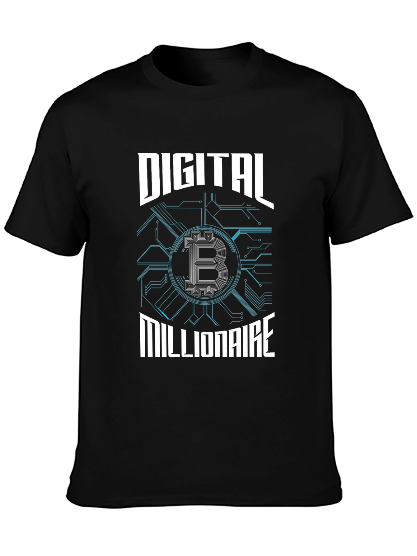 Digital Millionaire Bitcoin Graphic Tee - Black