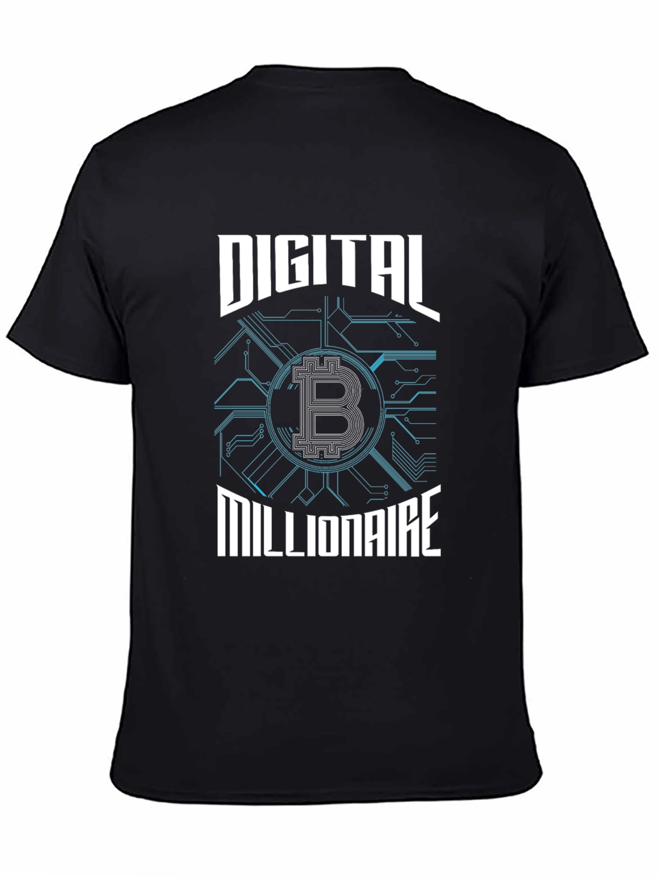Digital Millionaire Bitcoin Graphic Tee - Black