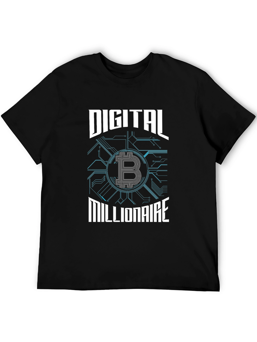 Digital Millionaire Bitcoin Graphic Tee - Black
