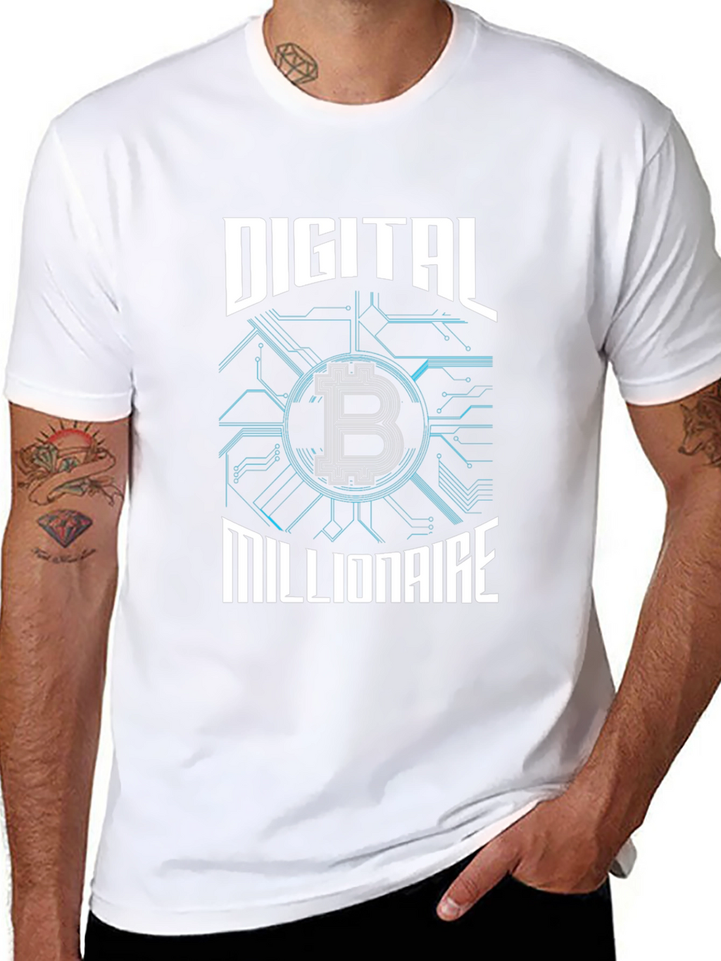 Digital Millionaire Bitcoin Graphic Tee - Black