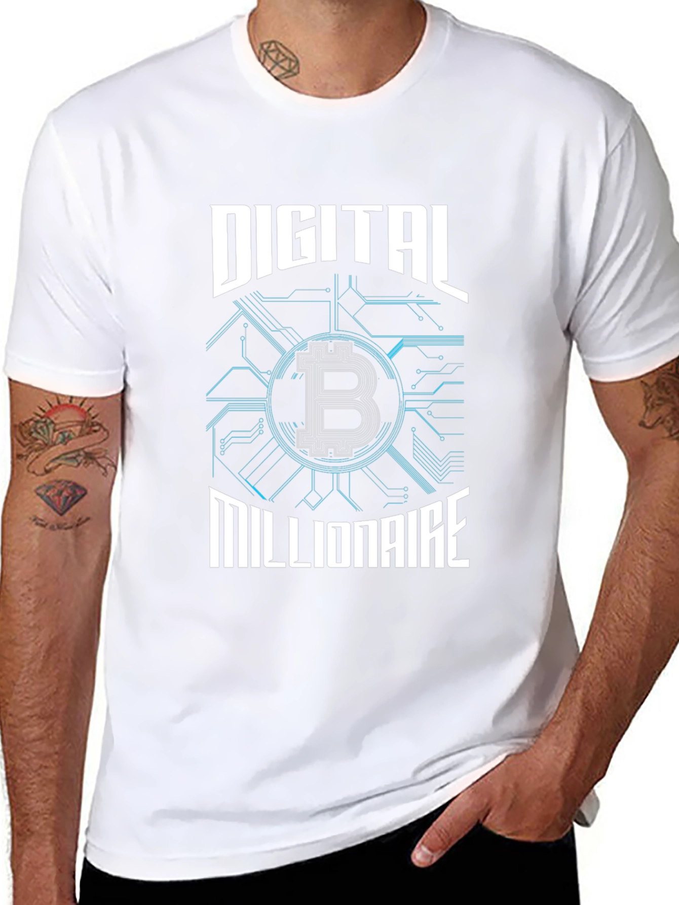 Digital Millionaire Bitcoin Graphic Tee - Black