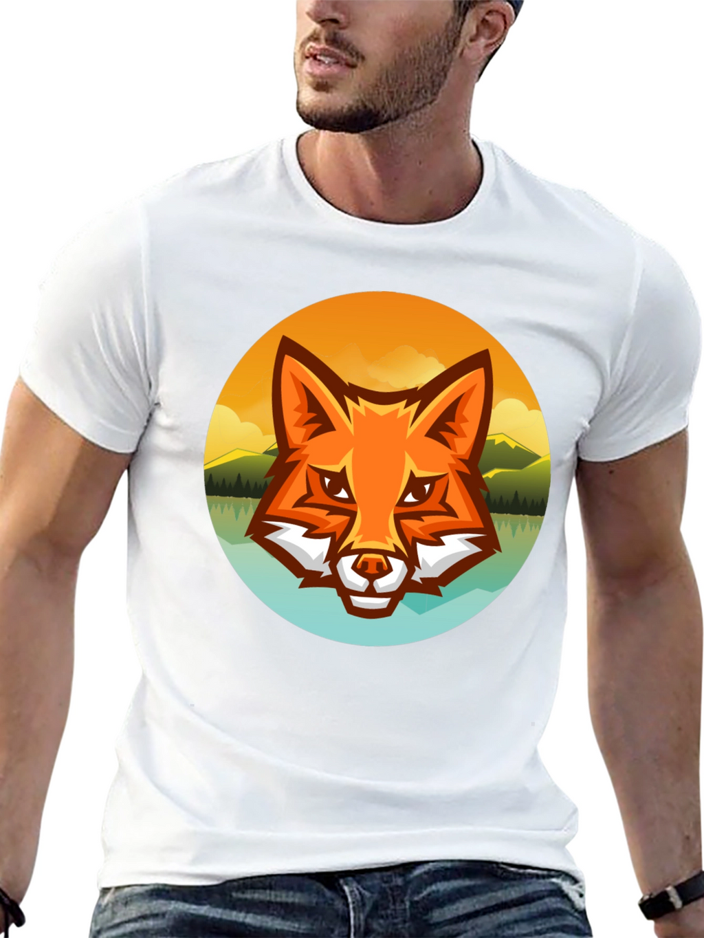 Fox Landscape Graphic Tee - Black