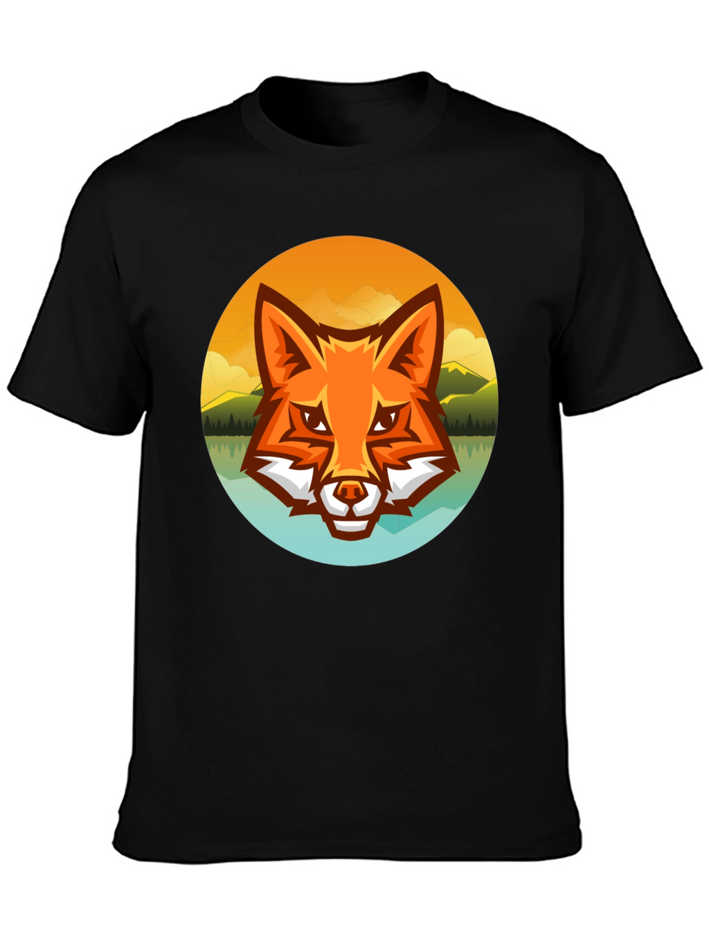 Fox Landscape Graphic Tee - Black