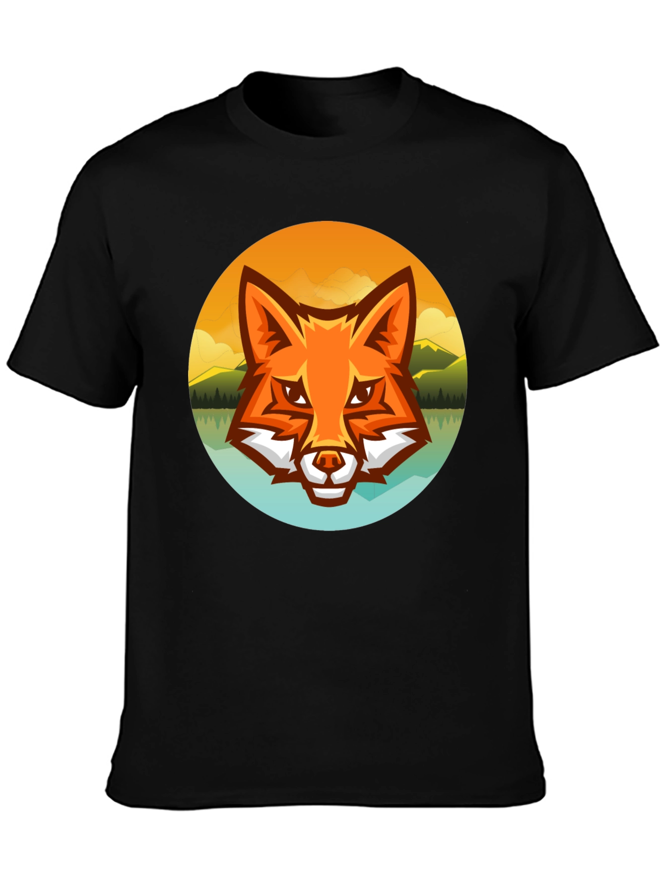Fox Landscape Graphic Tee - Black