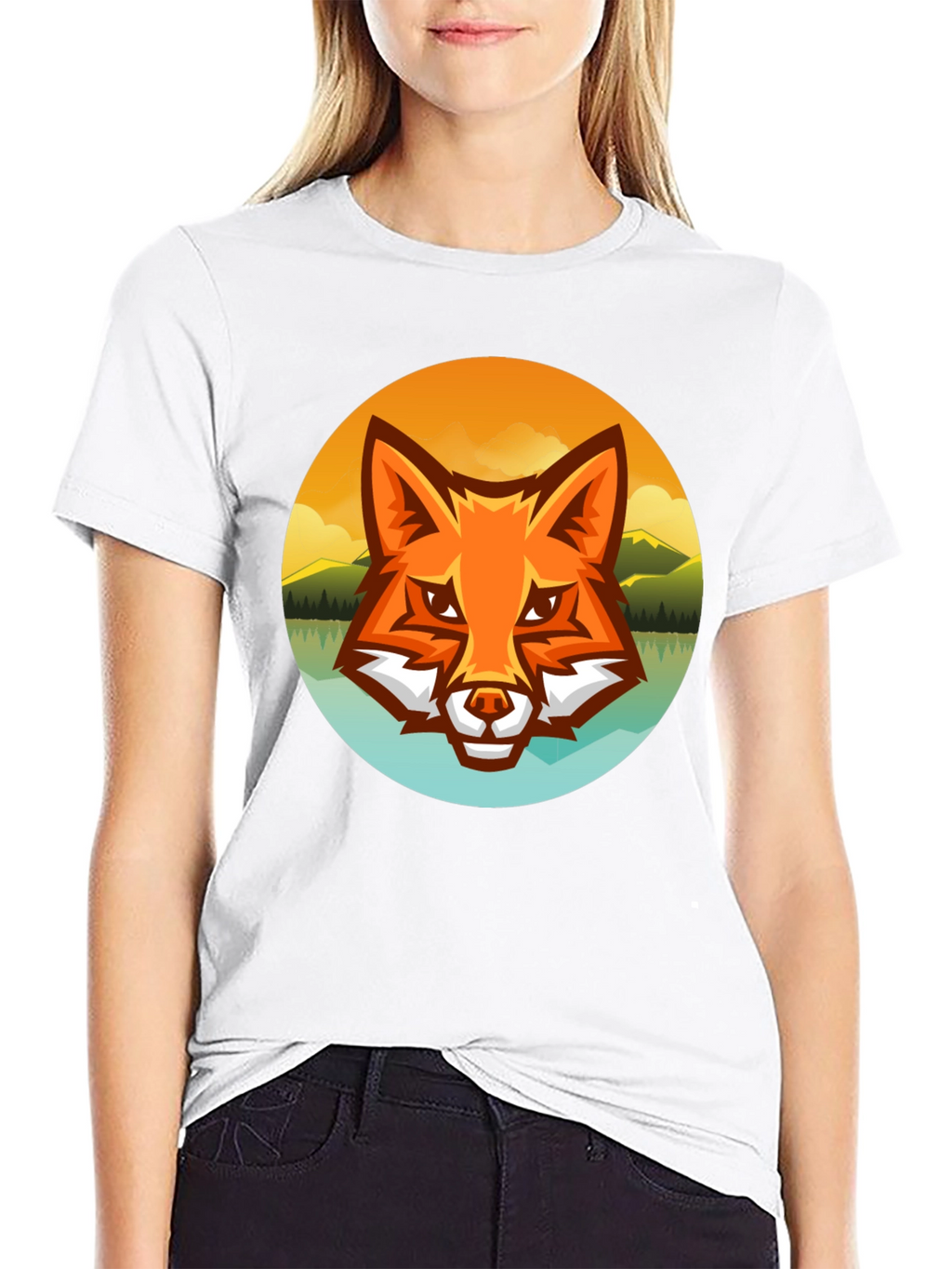 Fox Landscape Graphic Tee - Black