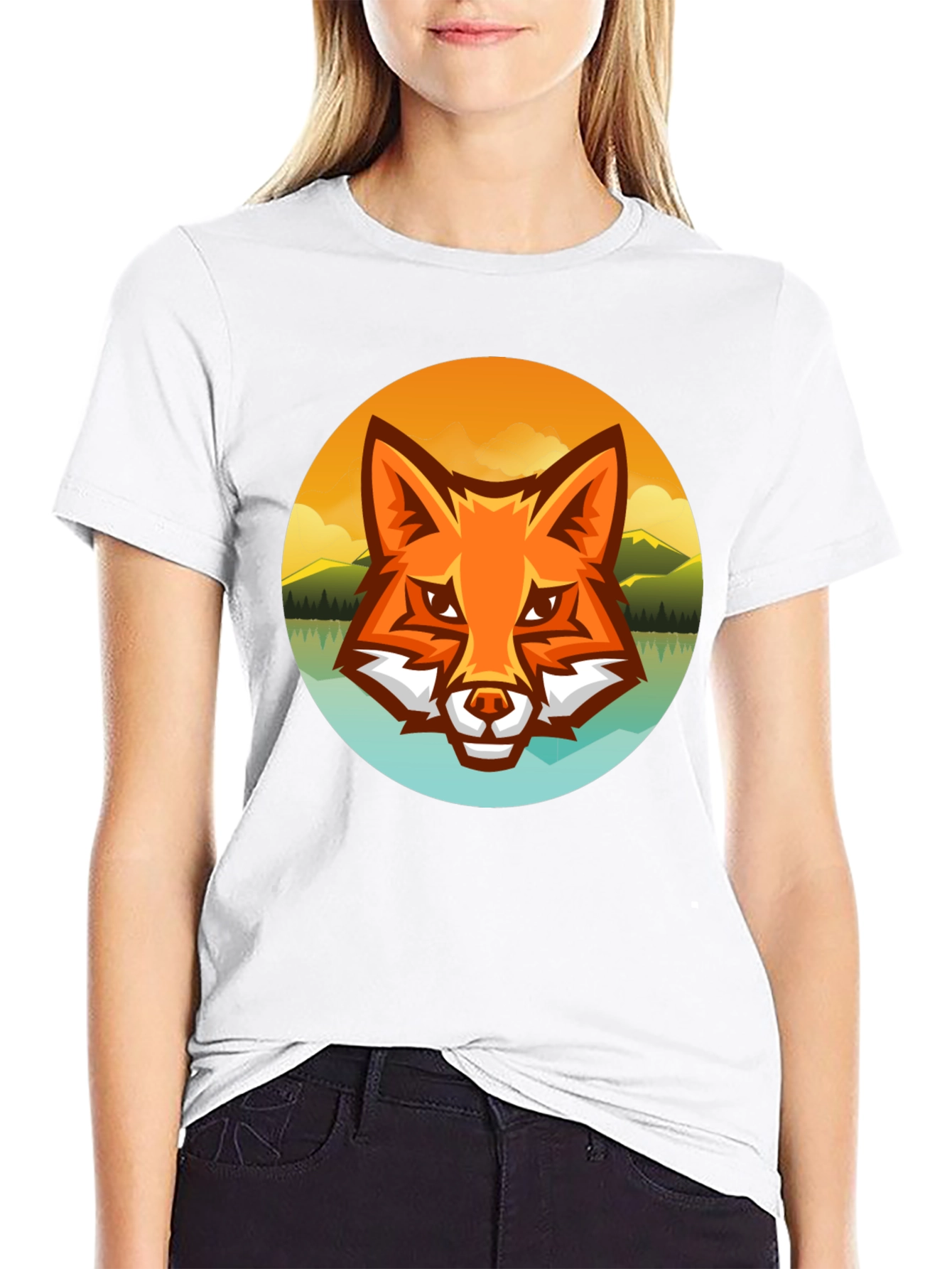 Fox Landscape Graphic Tee - Black