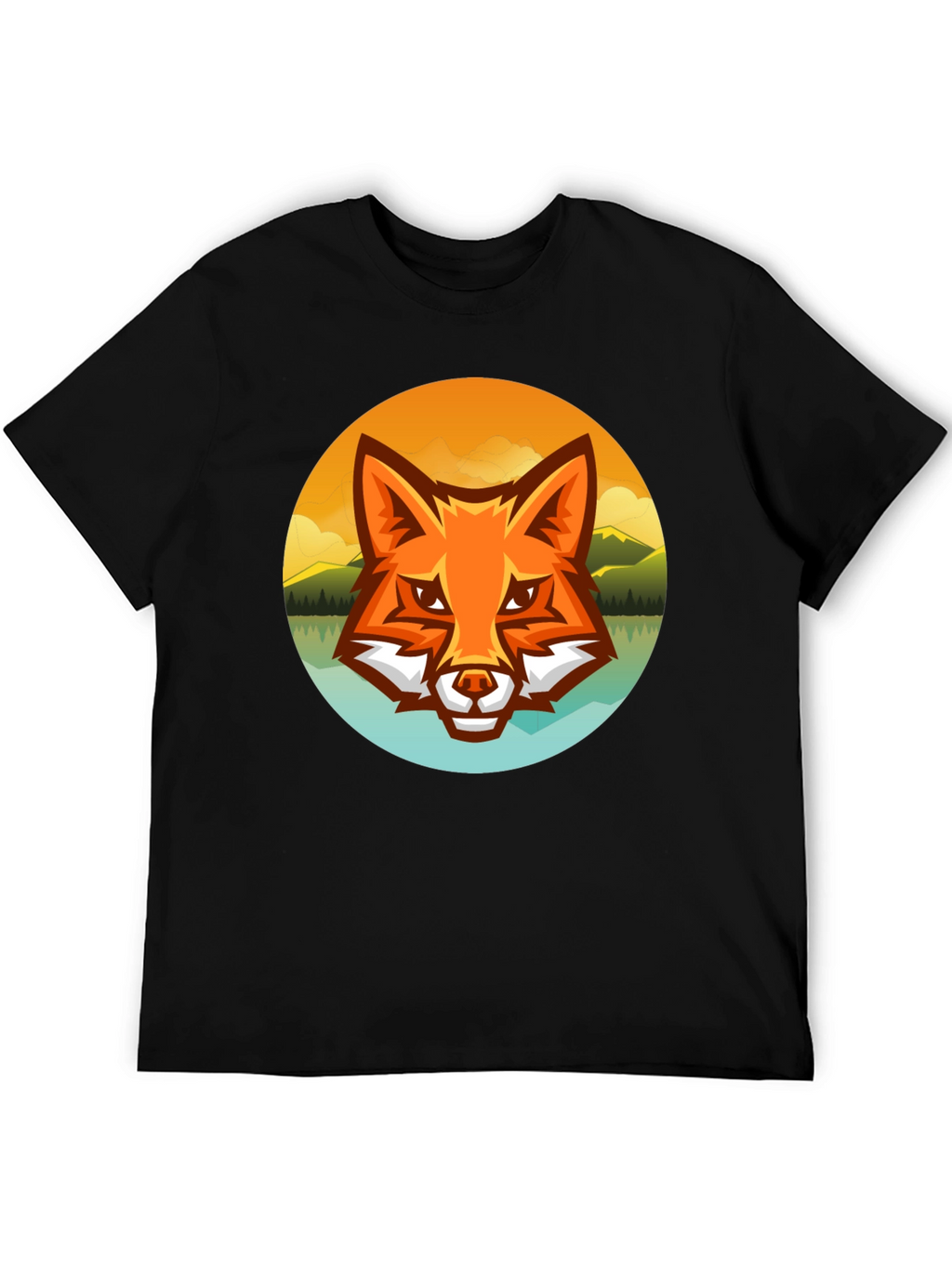 Fox Landscape Graphic Tee - Black
