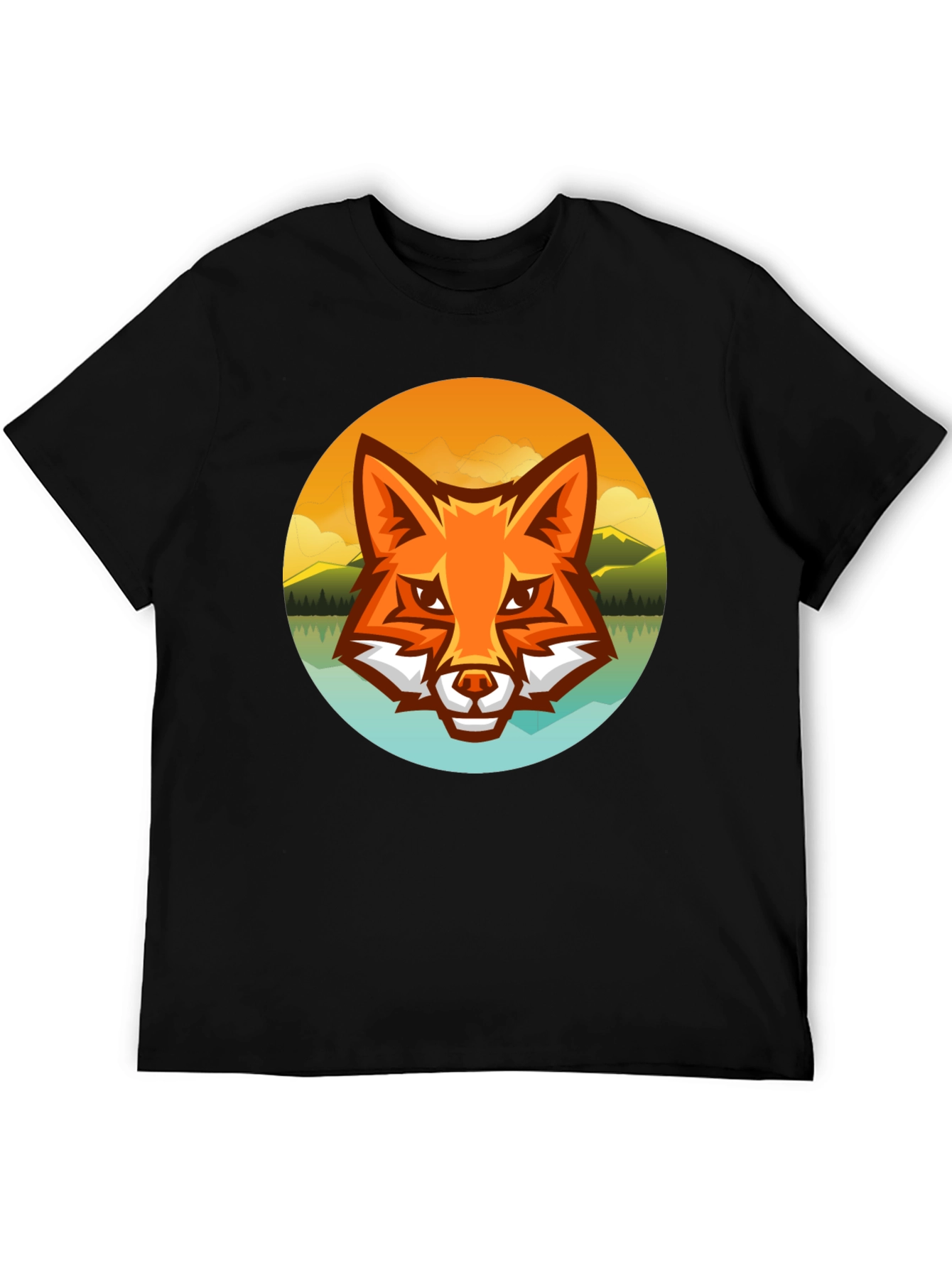 Fox Landscape Graphic Tee - Black