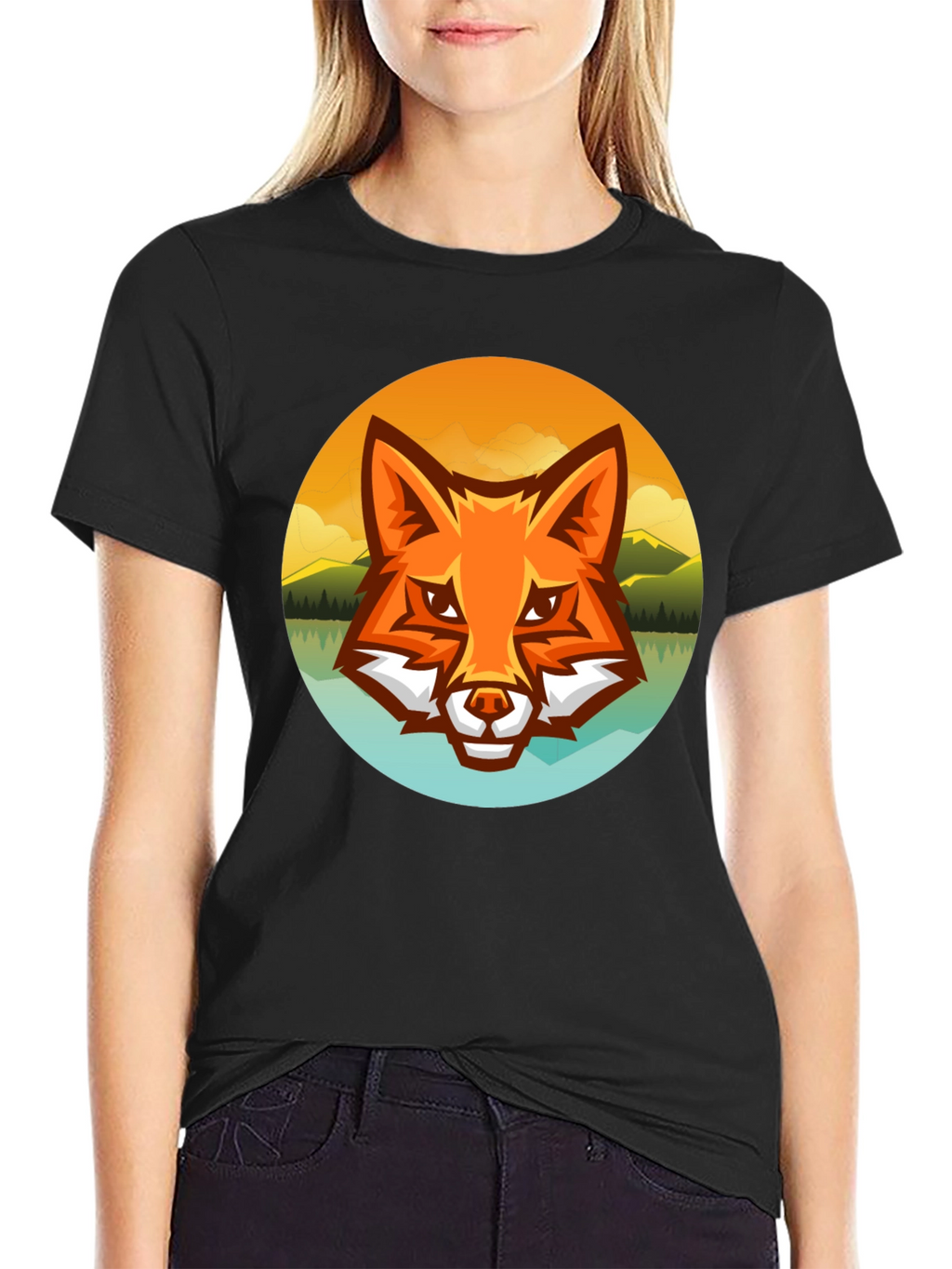 Fox Landscape Graphic Tee - Black
