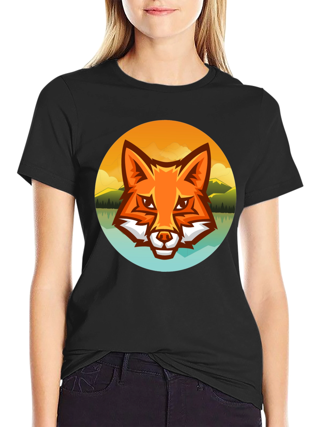 Fox Landscape Graphic Tee - Black