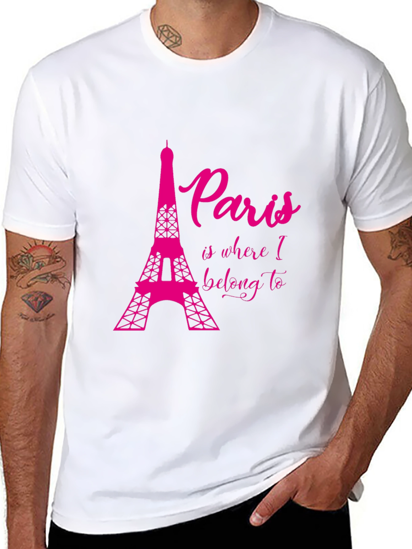 Paris Eiffel Tower T-Shirt - Black Graphic Tee