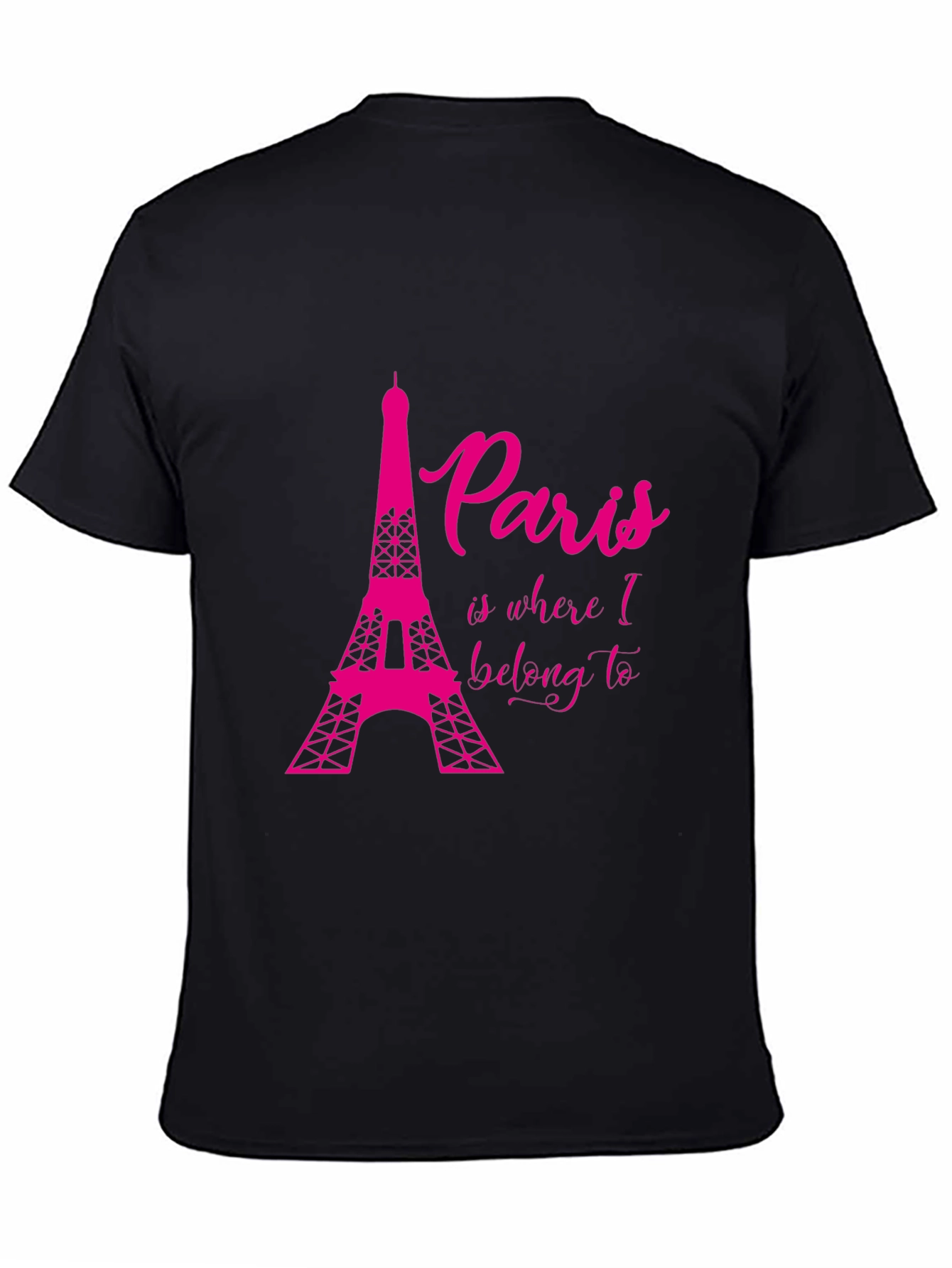 Paris Eiffel Tower T-Shirt - Black Graphic Tee