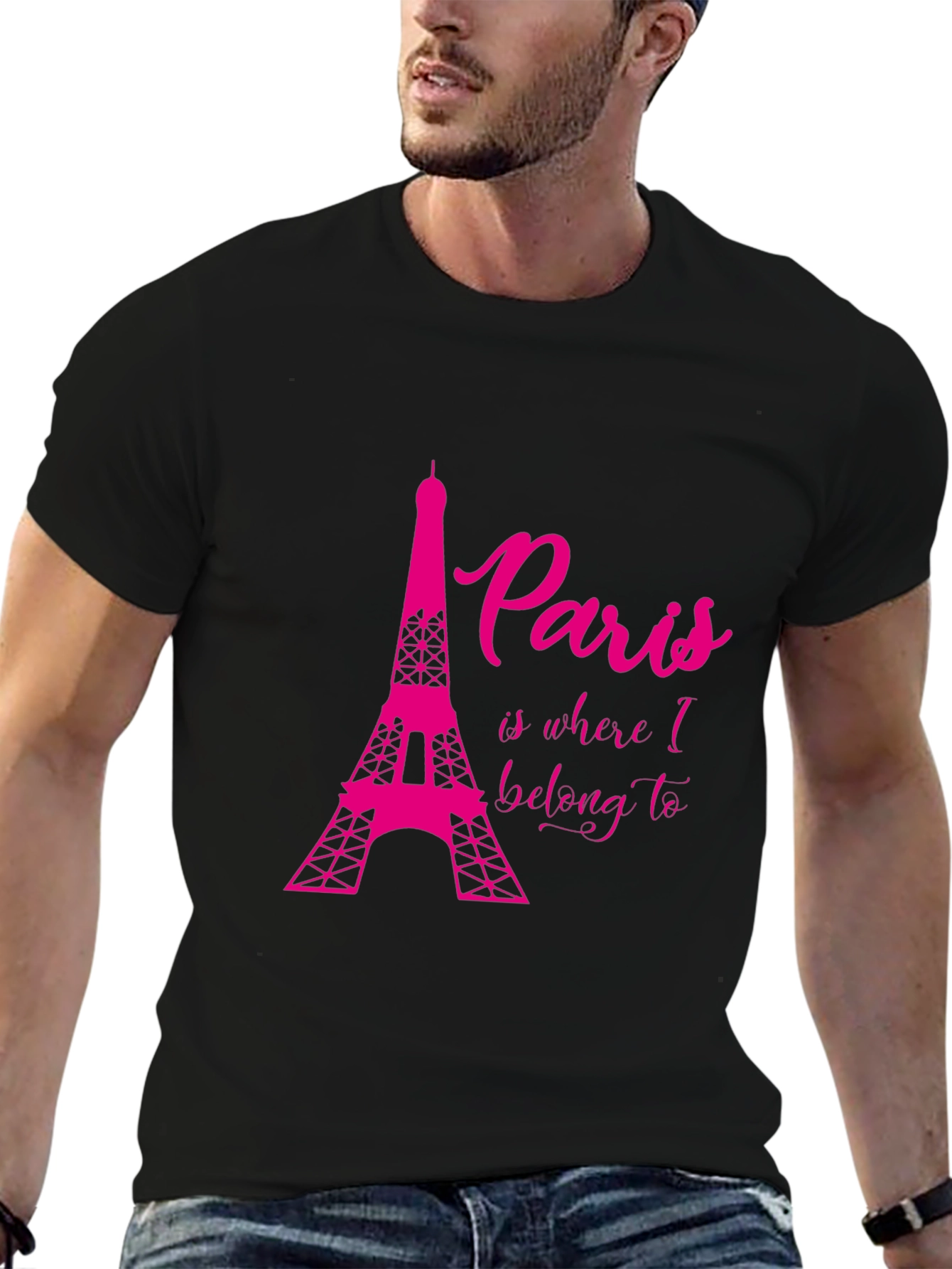 Paris Eiffel Tower T-Shirt - Black Graphic Tee