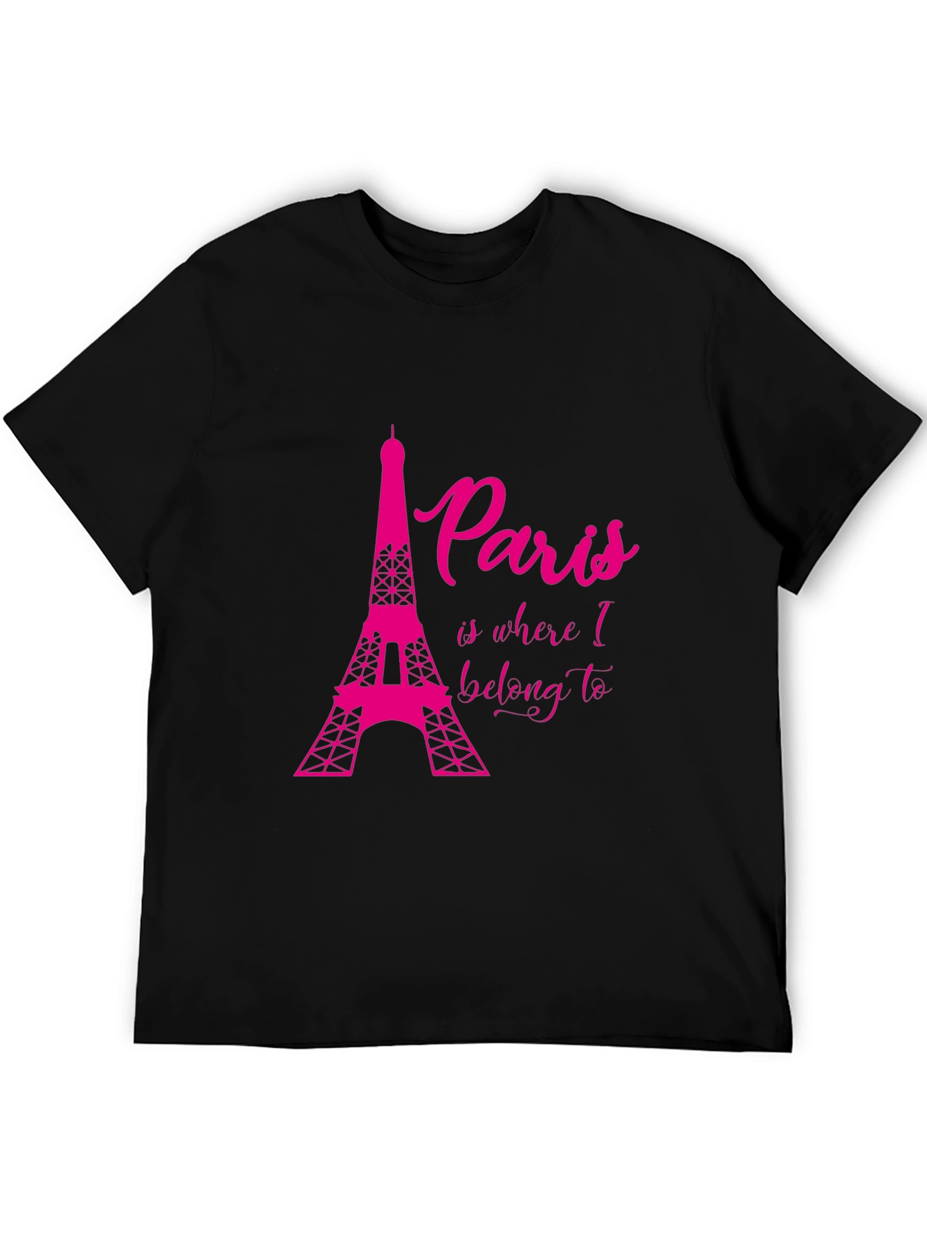 Paris Eiffel Tower T-Shirt - Black Graphic Tee