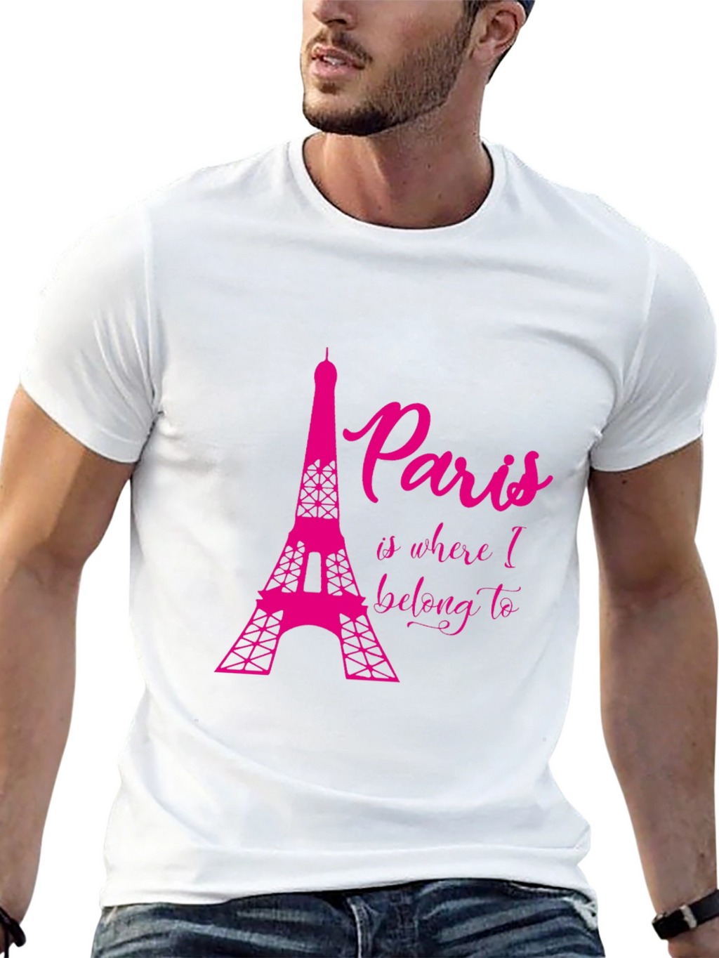Paris Eiffel Tower T-Shirt - Black Graphic Tee